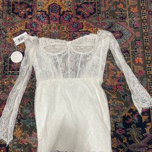 Untamed Petals Bridal lace Dress